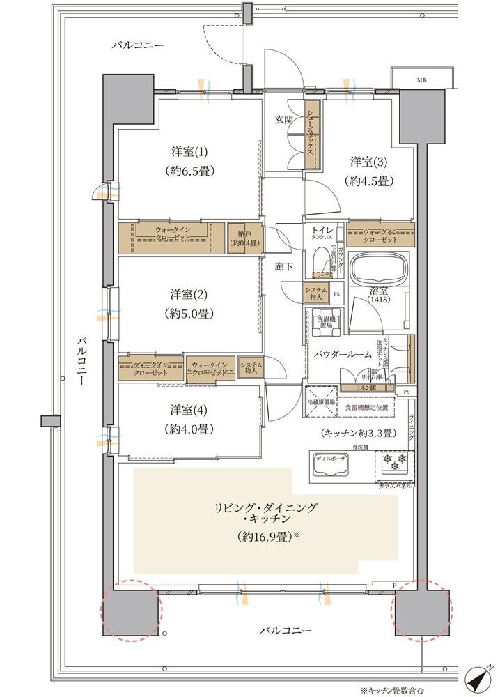 エクセレントシティ稲毛海岸 THE STATION GRAN 間取り A type