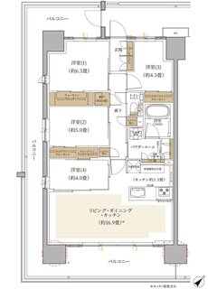 エクセレントシティ稲毛海岸 THE STATION GRAN 間取り A type