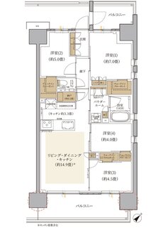 エクセレントシティ稲毛海岸 THE STATION GRAN 間取り L type