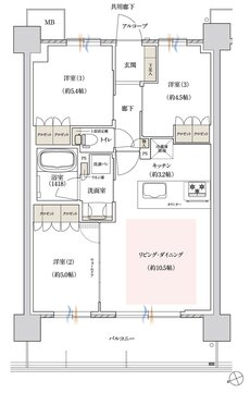 ジェイグラン シティ 淡路 間取り AB1'-type