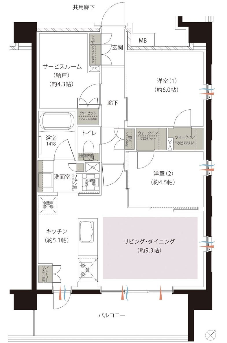 レーベン志木幸町 間取り F1 type