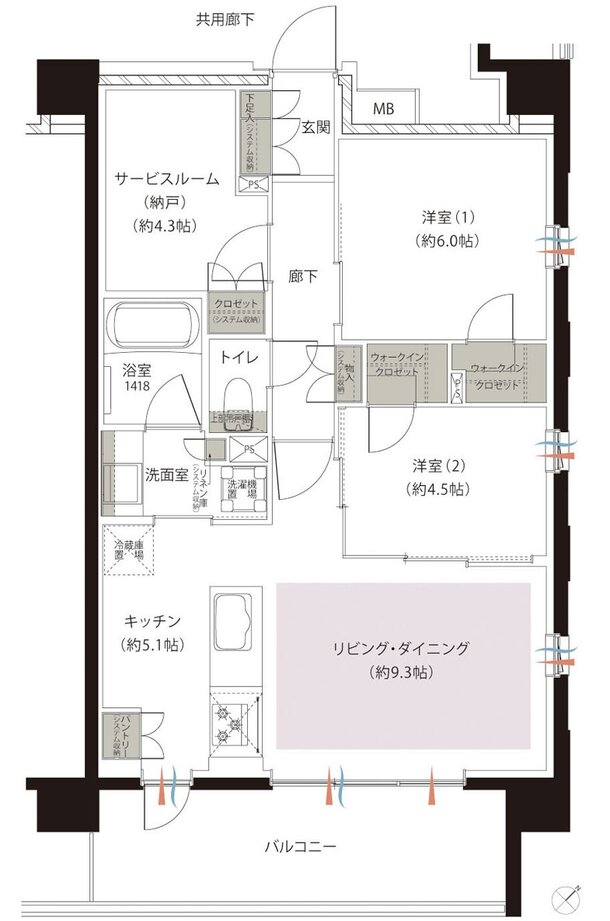 レーベン志木幸町 間取り F1 type
