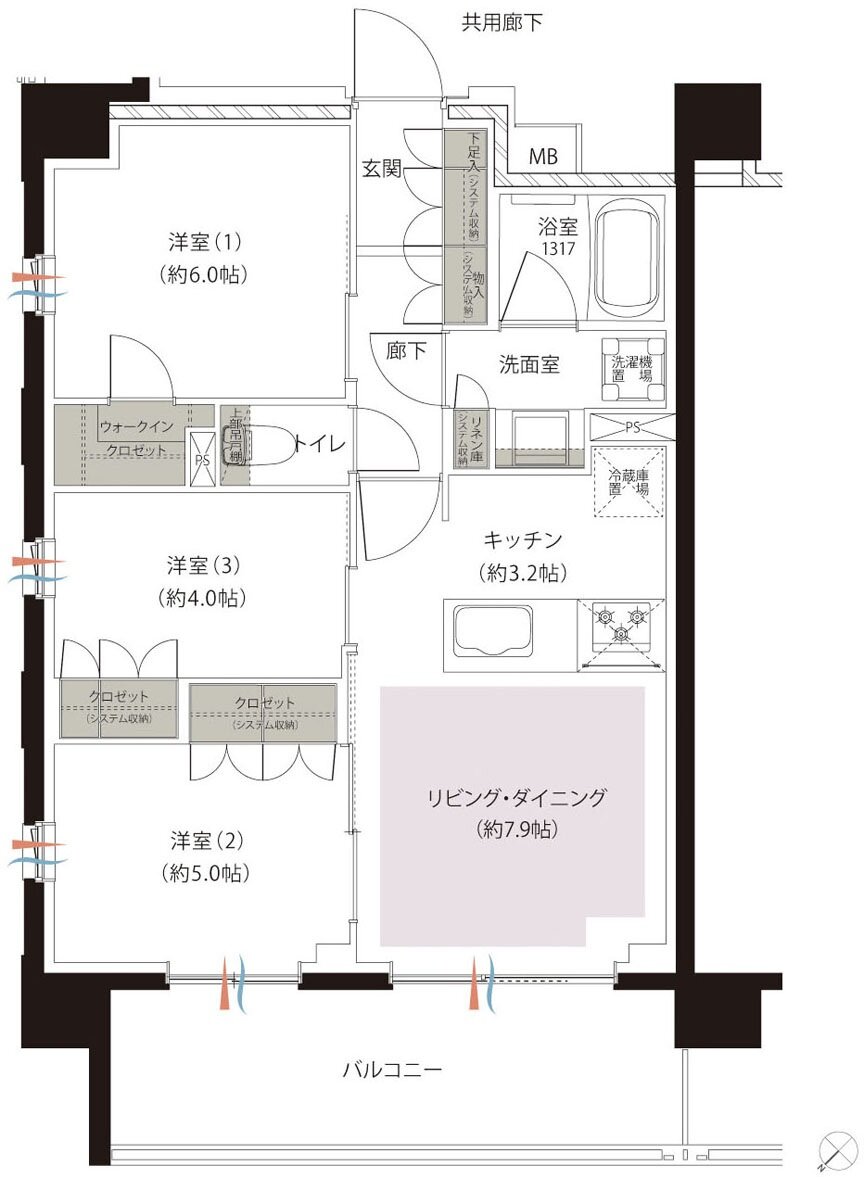 レーベン志木幸町 間取り J type