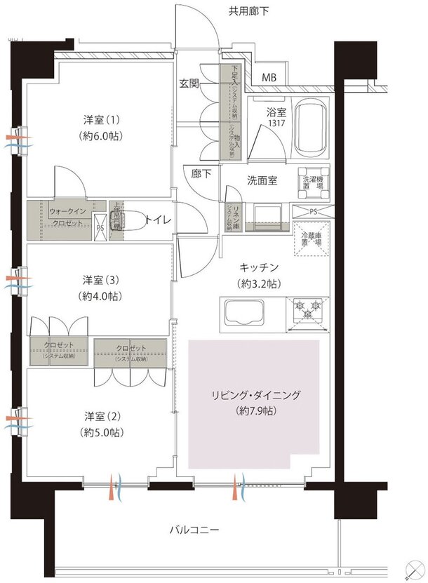 レーベン志木幸町 間取り J type