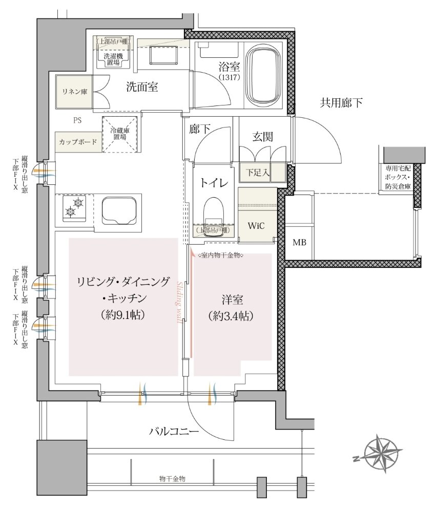 レジデンシャル高円寺 間取り A TYPE