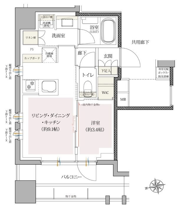 レジデンシャル高円寺 間取り A TYPE