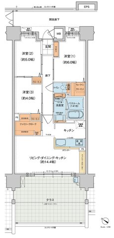 ヴェルディ蔵王公園 間取り B1 type（1階）