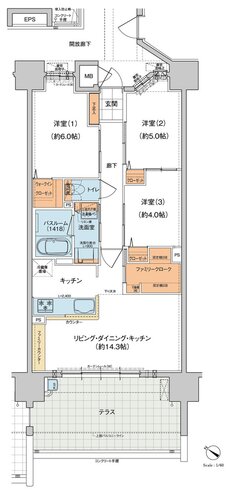 ヴェルディ蔵王公園 間取り C1 type（1階）