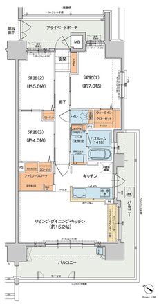 ヴェルディ蔵王公園 間取り D type（2階）