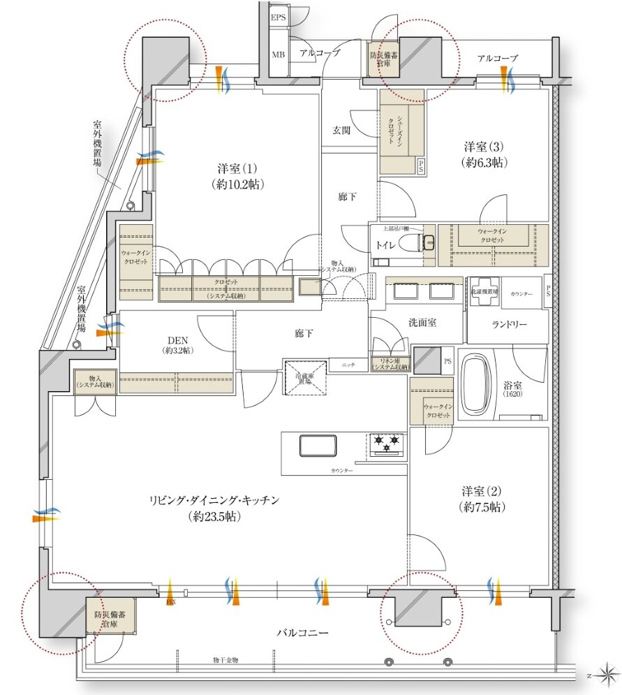 レ・ジェイド川西能勢口駅前 間取り G type