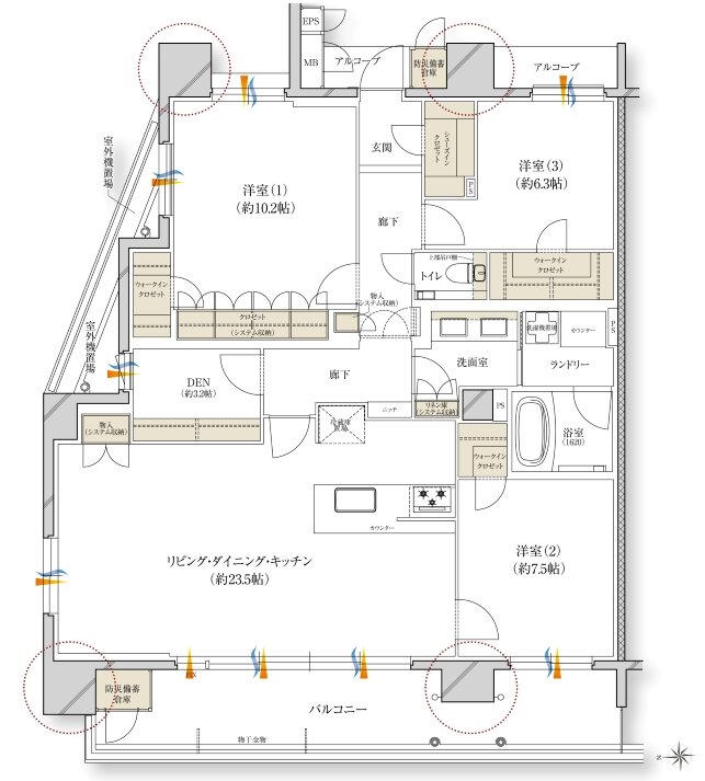 レ・ジェイド川西能勢口駅前 間取り G type