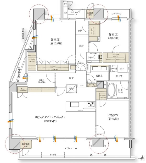 レ・ジェイド川西能勢口駅前 間取り G type
