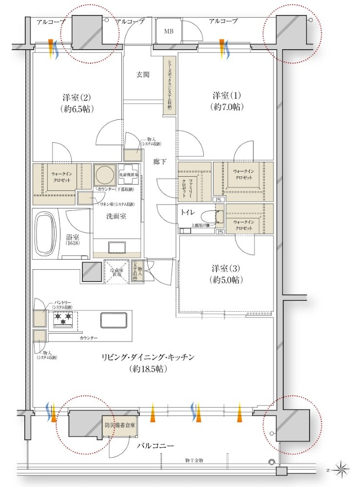 レ・ジェイド川西能勢口駅前 間取り I type