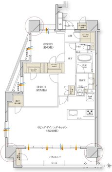 レ・ジェイド川西能勢口駅前 間取り A type メニュープラン1