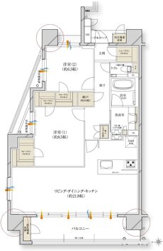 レ・ジェイド川西能勢口駅前 間取り A type メニュープラン2