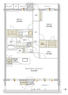 レ・ジェイド川西能勢口駅前 間取り H type メニュー2