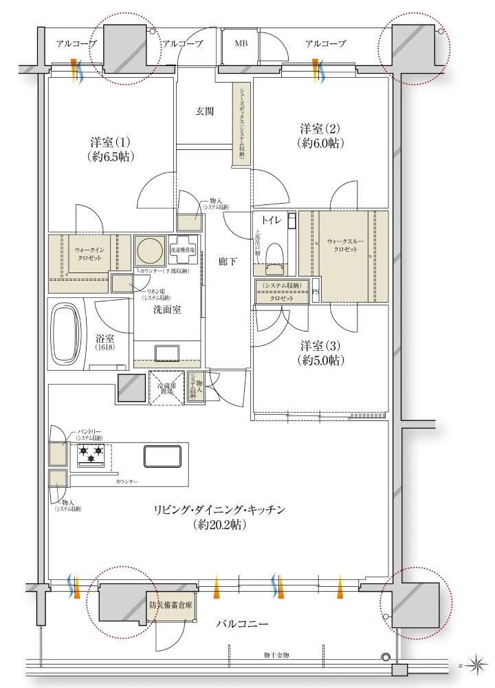 レ・ジェイド川西能勢口駅前 間取り I type メニュー1