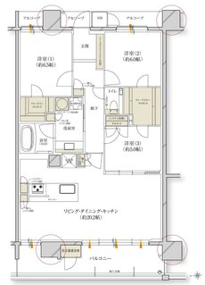 レ・ジェイド川西能勢口駅前 間取り I type メニュー1