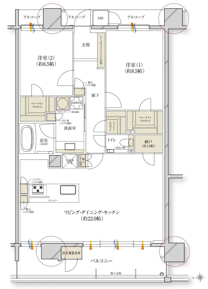 レ・ジェイド川西能勢口駅前 間取り I type メニュー2