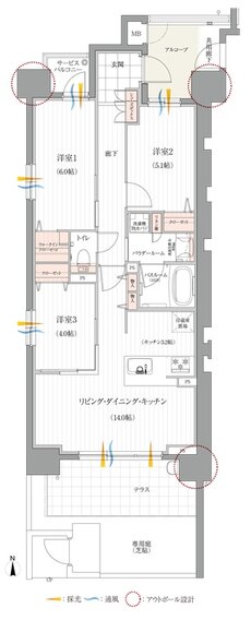 リフローレ名古屋岩塚EAST/WEST 間取り E-Agタイプ