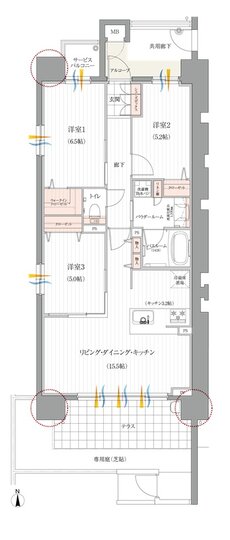 リフローレ名古屋岩塚EAST/WEST 間取り W-Agタイプ