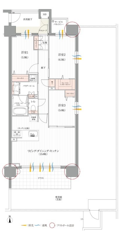 リフローレ名古屋岩塚EAST/WEST 間取り W-Dgタイプ
