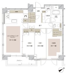 ディアナコート大倉山 間取り A type