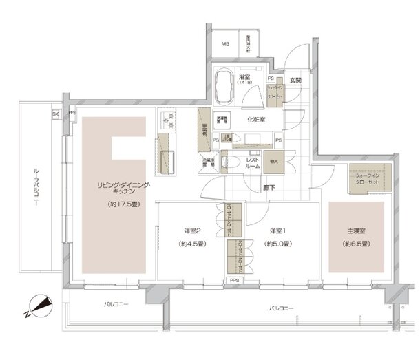 ディアナコート大倉山 間取り Kr type