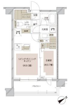 ディアナコート大倉山 間取り I type