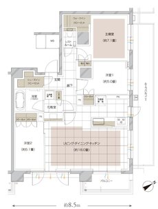ディアナコート大倉山 間取り Jr type