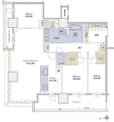シエリアタワー森ノ宮中央 間取り P TYPE