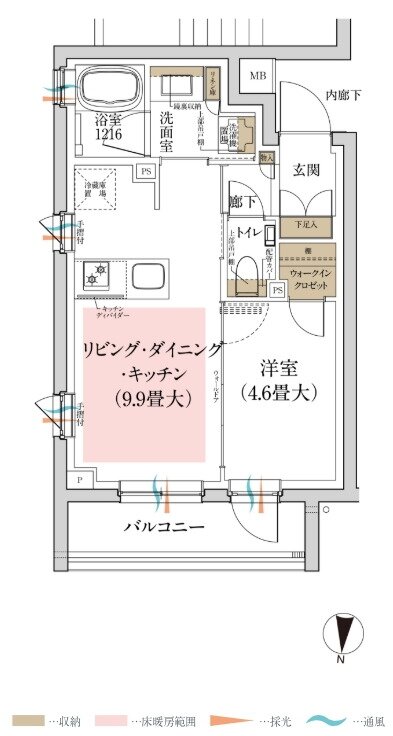 ルジェンテ新高円寺 間取り Gタイプ