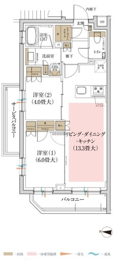 ルジェンテ新高円寺 間取り A1タイプ