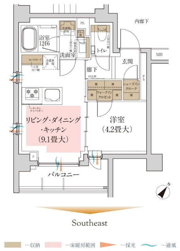 ルジェンテ渋谷西原 間取り Fタイプ