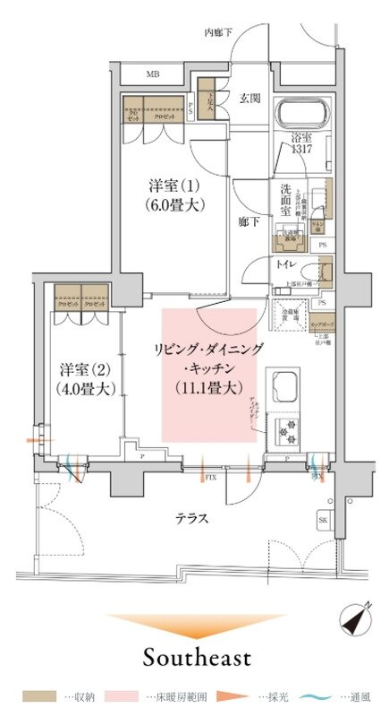 ルジェンテ渋谷西原 間取り Egタイプ
