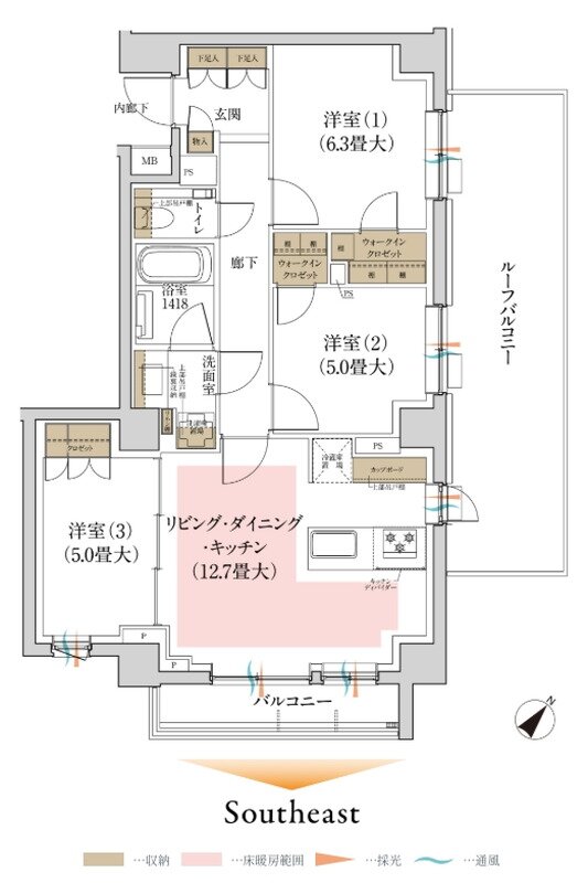 ルジェンテ渋谷西原 間取り Jタイプ