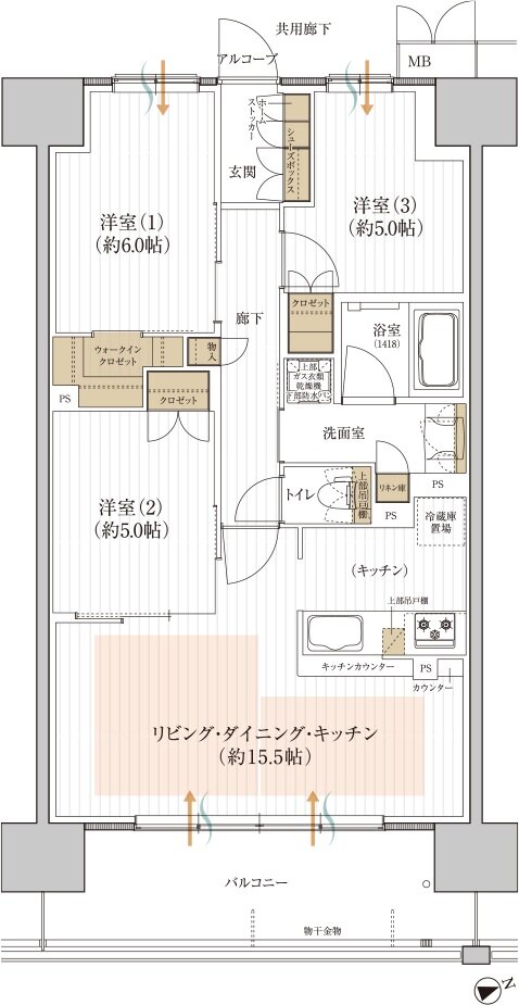 グランゲート和泉中央 間取り B type