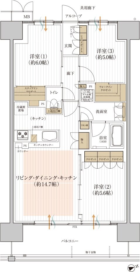 グランゲート和泉中央 間取り G type