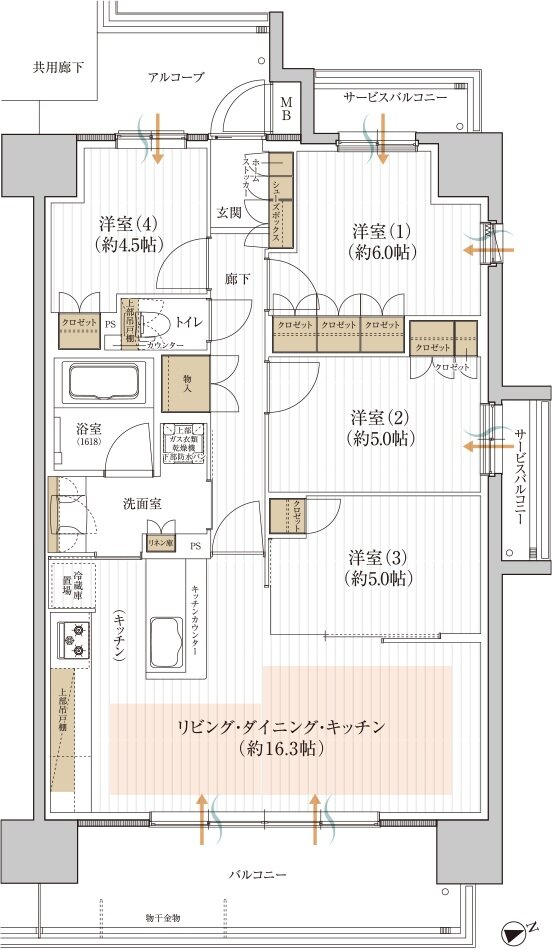 グランゲート和泉中央 間取り L type
