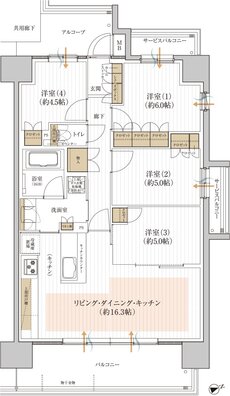 グランゲート和泉中央 間取り L type