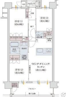 クレアネクスト周船寺 間取り B type