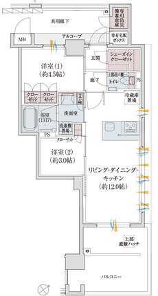 クレアネクスト周船寺 間取り E1 type