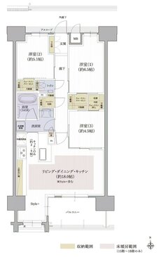 クレアホームズ松山駅 J.CRESTタワー 間取り Jタイプ