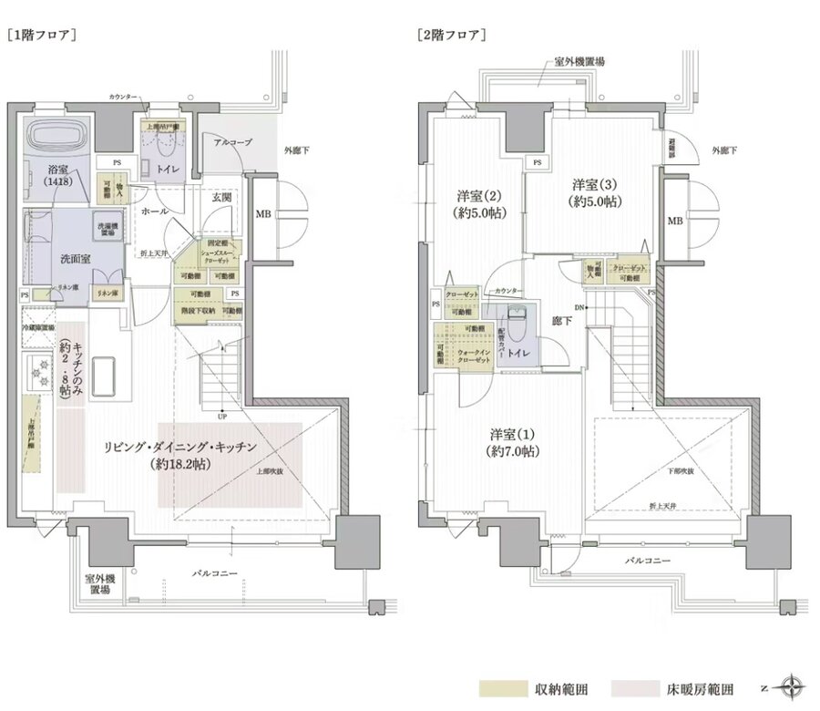 クレアホームズ松山駅 J.CRESTタワー 間取り Oタイプ