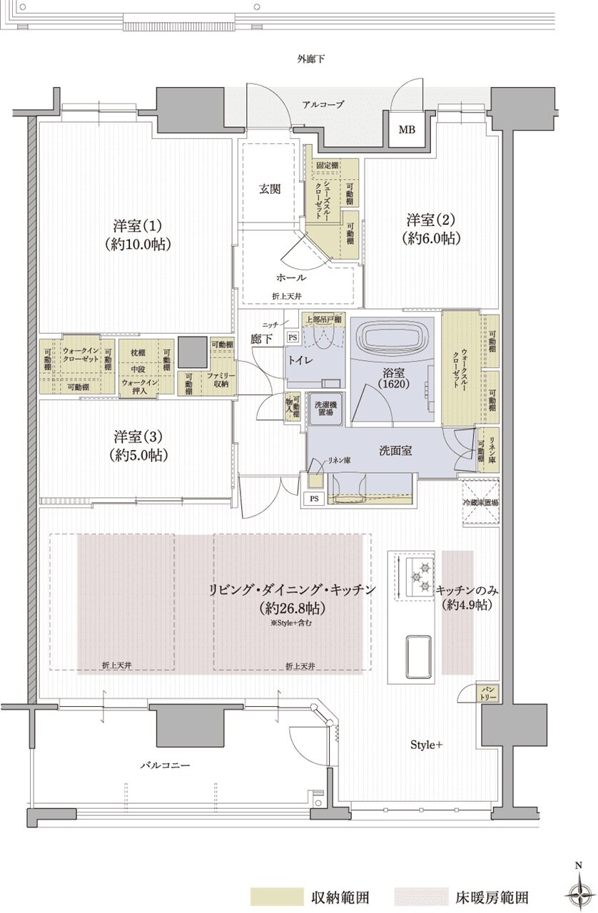 クレアホームズ松山駅 J.CRESTタワー 間取り Qタイプ