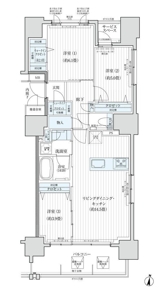 デュオヒルズ高取 間取り Dタイプ