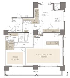 デュオヒルズ高取 間取り Fタイプ（2期1次以降）