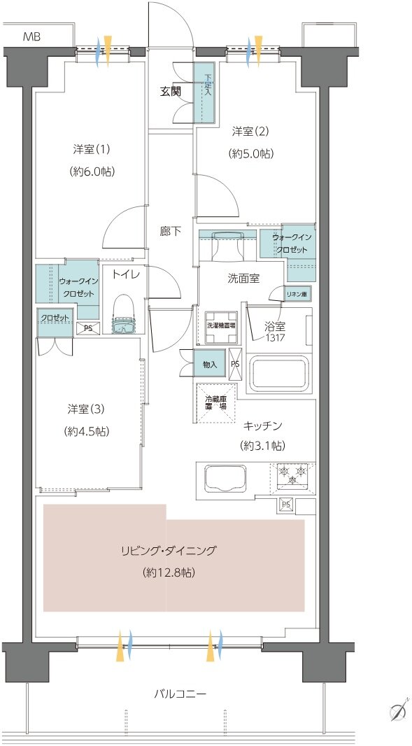 レーベン志木柳瀬川PROJECT 間取り L type