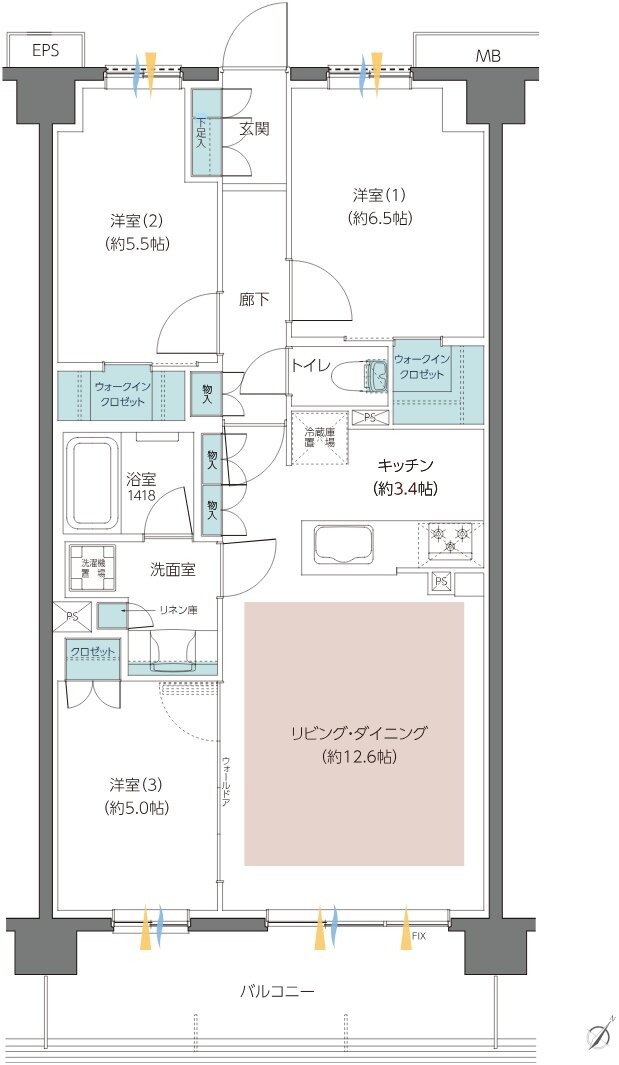 レーベン志木柳瀬川PROJECT 間取り K type