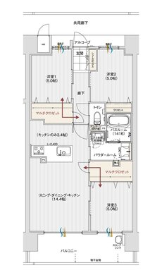 アルファステイツ南金田 御座プレイス 間取り B type